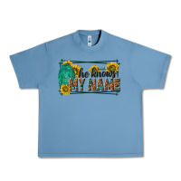 Pebble Blue he knows my name isaiah 43 1 Urban Heavy Tee - NancyCooperArtShop