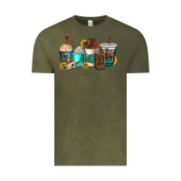 Vintage Olive western coffee cups Vintage Tee - NancyCooperArtShop