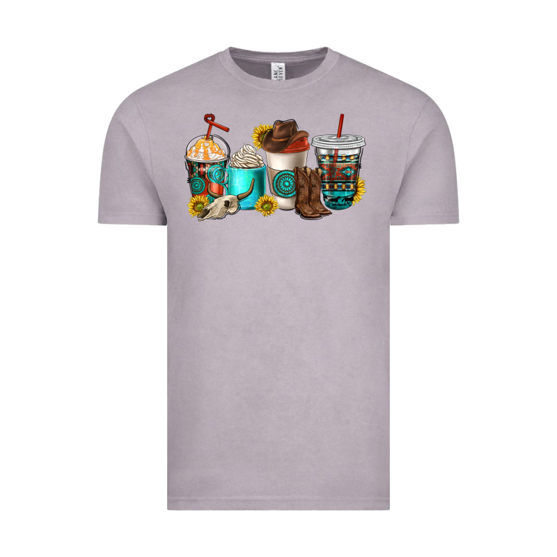 Western Coffee Cups Vintage Tee by NancyCooperArtShop | Teevron