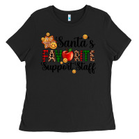 Black santa's favorite  sport staff Ladies Tee - AdoDesignShop