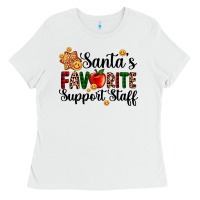 White santa's favorite  sport staff Ladies Tee - AdoDesignShop