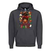 Smoke santa's favorite para afro messy bun Zipper Hoodie - texasbilliewilder