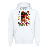 White santa's favorite para afro messy bun Zipper Hoodie - texasbilliewilder