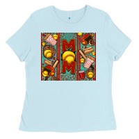 Baby Blue softball mom Ladies Tee - Jasminsmagicworld