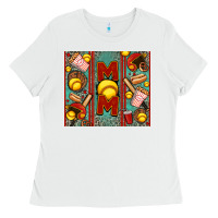 White softball mom Ladies Tee - Jasminsmagicworld