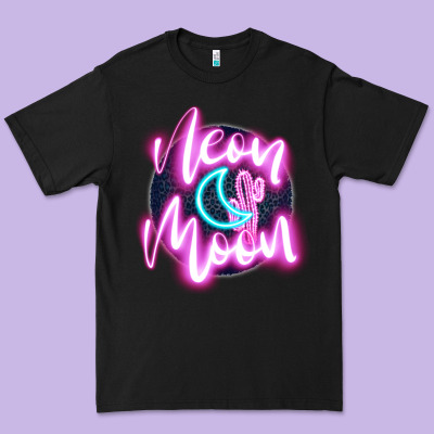 Neon Moon Premium Tee Designed By Jahusdesignshop