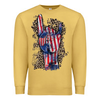 Antique Gold Freedom rock hand 4th of july Premium Sweatshirt - CowGirlArtShop