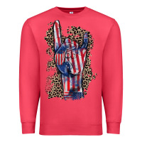 Cardinal Freedom rock hand 4th of july Premium Sweatshirt - CowGirlArtShop