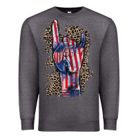 Charcoal Heather Freedom rock hand 4th of july Premium Sweatshirt - CowGirlArtShop