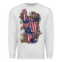 Oatmeal Heather Freedom rock hand 4th of july Premium Sweatshirt - CowGirlArtShop