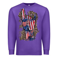 Purple Freedom rock hand 4th of july Premium Sweatshirt - CowGirlArtShop
