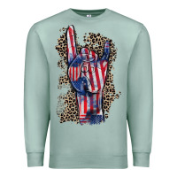 Seafoam Freedom rock hand 4th of july Premium Sweatshirt - CowGirlArtShop