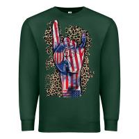 Sports Green Freedom rock hand 4th of july Premium Sweatshirt - CowGirlArtShop