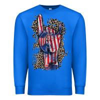 True Royal Freedom rock hand 4th of july Premium Sweatshirt - CowGirlArtShop
