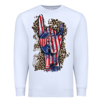 White Freedom rock hand 4th of july Premium Sweatshirt - CowGirlArtShop