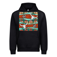 Black western aztec bull skull stars seamless pattern Urban Hoodie - BundleAndBundleShop