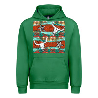 Emerald western aztec bull skull stars seamless pattern Urban Hoodie - BundleAndBundleShop