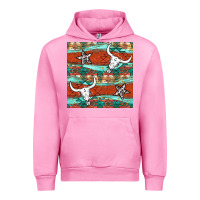 Fuchsia Pink western aztec bull skull stars seamless pattern Urban Hoodie - BundleAndBundleShop
