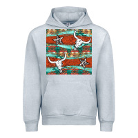 Heather Grey western aztec bull skull stars seamless pattern Urban Hoodie - BundleAndBundleShop