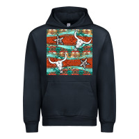Navy western aztec bull skull stars seamless pattern Urban Hoodie - BundleAndBundleShop