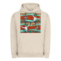 Pigment French Oak western aztec bull skull stars seamless pattern Urban Hoodie - BundleAndBundleShop