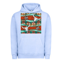 Pigment Grape Ice western aztec bull skull stars seamless pattern Urban Hoodie - BundleAndBundleShop