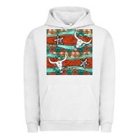 Pigment Lunar Rock western aztec bull skull stars seamless pattern Urban Hoodie - BundleAndBundleShop