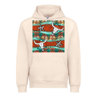 Sandshell western aztec bull skull stars seamless pattern Urban Hoodie - BundleAndBundleShop