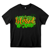 Black blessed with  shamrocks Heavy Core Tee - AdoDesignShop
