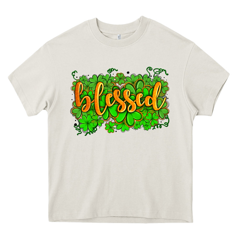 Blessed With  Shamrocks Heavy Core Tee by AdoDesignShop | Teevron