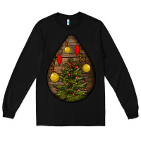 Black christmas  teardrop Long Sleeve Tee - BundleAndBundleShop