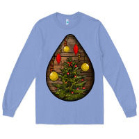 Colony Blue christmas  teardrop Long Sleeve Tee - BundleAndBundleShop