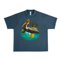 Midnight Navy fishing pelican camp Urban Heavy Tee - NancyCooperArtShop