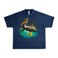 Navy fishing pelican camp Urban Heavy Tee - NancyCooperArtShop
