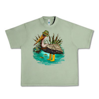 Oil Green fishing pelican camp Urban Heavy Tee - NancyCooperArtShop