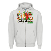 Dove Grey love came down luke 2 11 Zipper Hoodie - texasbilliewilder