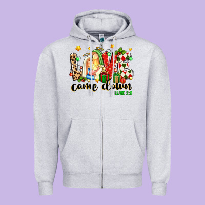 Love Came Down Luke 2 11 Zipper Hoodie Designed By Texasbilliewilder