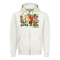 Oatmeal Heather love came down luke 2 11 Zipper Hoodie - texasbilliewilder