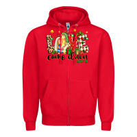 Red love came down luke 2 11 Zipper Hoodie - texasbilliewilder