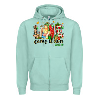 Seafoam love came down luke 2 11 Zipper Hoodie - texasbilliewilder