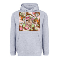 Heather Grey Easter Bunny tumbler Easter Day Heavyweight Hoodie - HowdyJamesFarm