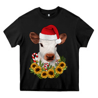 Black calf sunflower christmas Heavy Core Tee - JahusDesignShop
