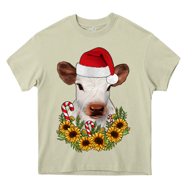 Calf Sunflower Christmas Heavy Core Tee by JahusDesignShop | Teevron