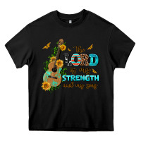 Black the lord is my strength and my song guitar with su Heavy Core Tee - AdoDesignShop