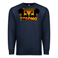 Navy My history is strong Premium Sweatshirt - HowdyJamesFarm
