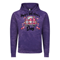 Cloud Purple happy valentine's day gnome truck Vintage Hoodie - MaliasSmallBusiness