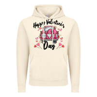 Vintage Artic happy valentine's day gnome truck Vintage Hoodie - MaliasSmallBusiness