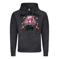 Vintage Black happy valentine's day gnome truck Vintage Hoodie - MaliasSmallBusiness