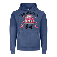 Vintage Denim happy valentine's day gnome truck Vintage Hoodie - MaliasSmallBusiness