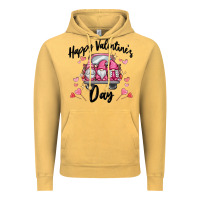 Vintage Mustard happy valentine's day gnome truck Vintage Hoodie - MaliasSmallBusiness